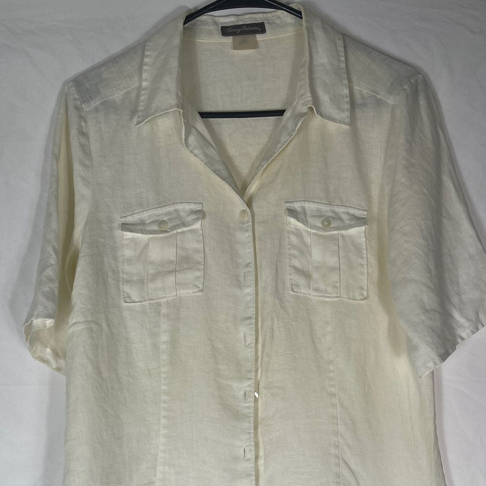 tommy‎ bahama Mens Linen Creme M